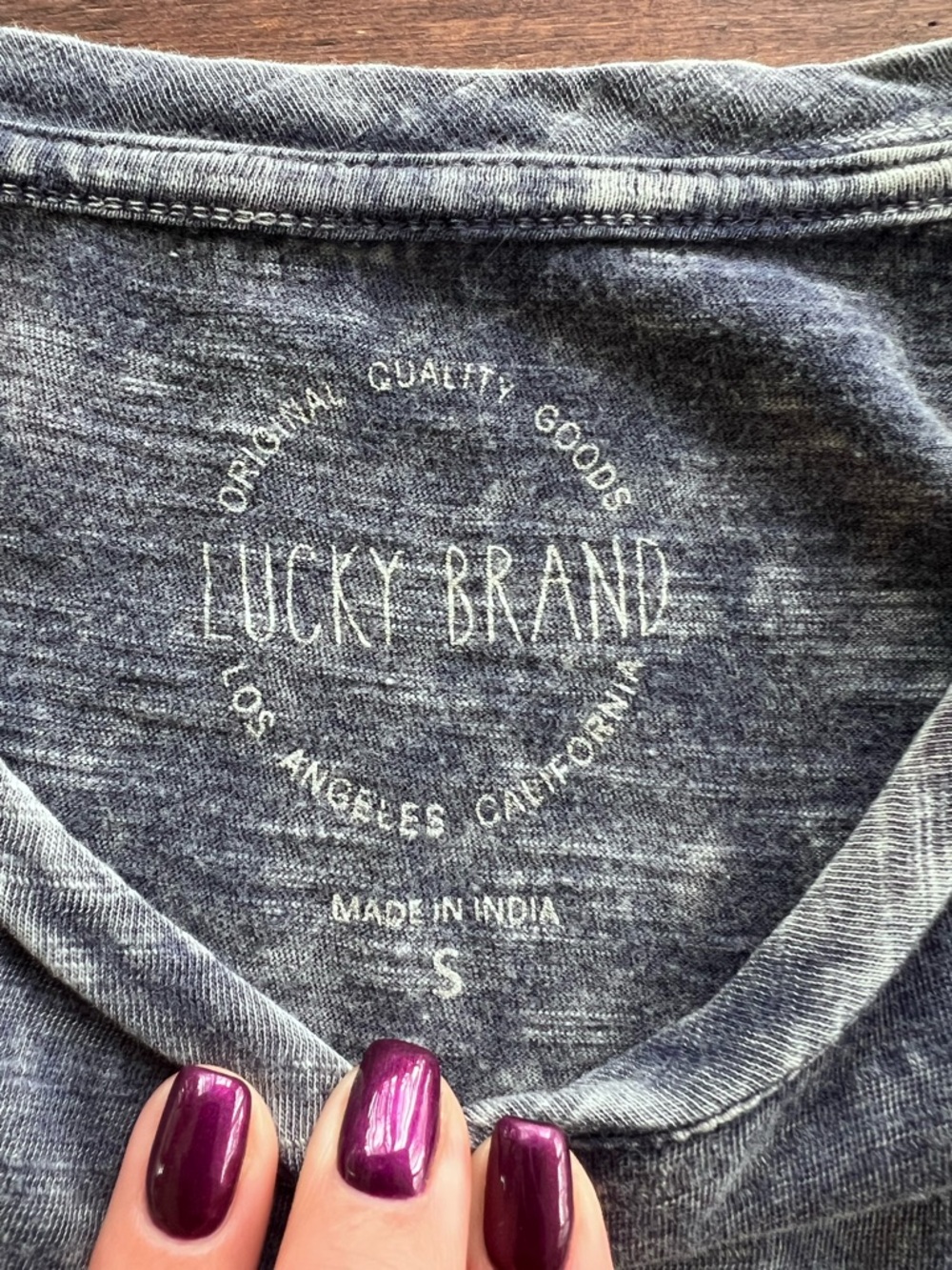 Lucky Brand Washed Blue Graphic Tank Top - Picture 2 of 2